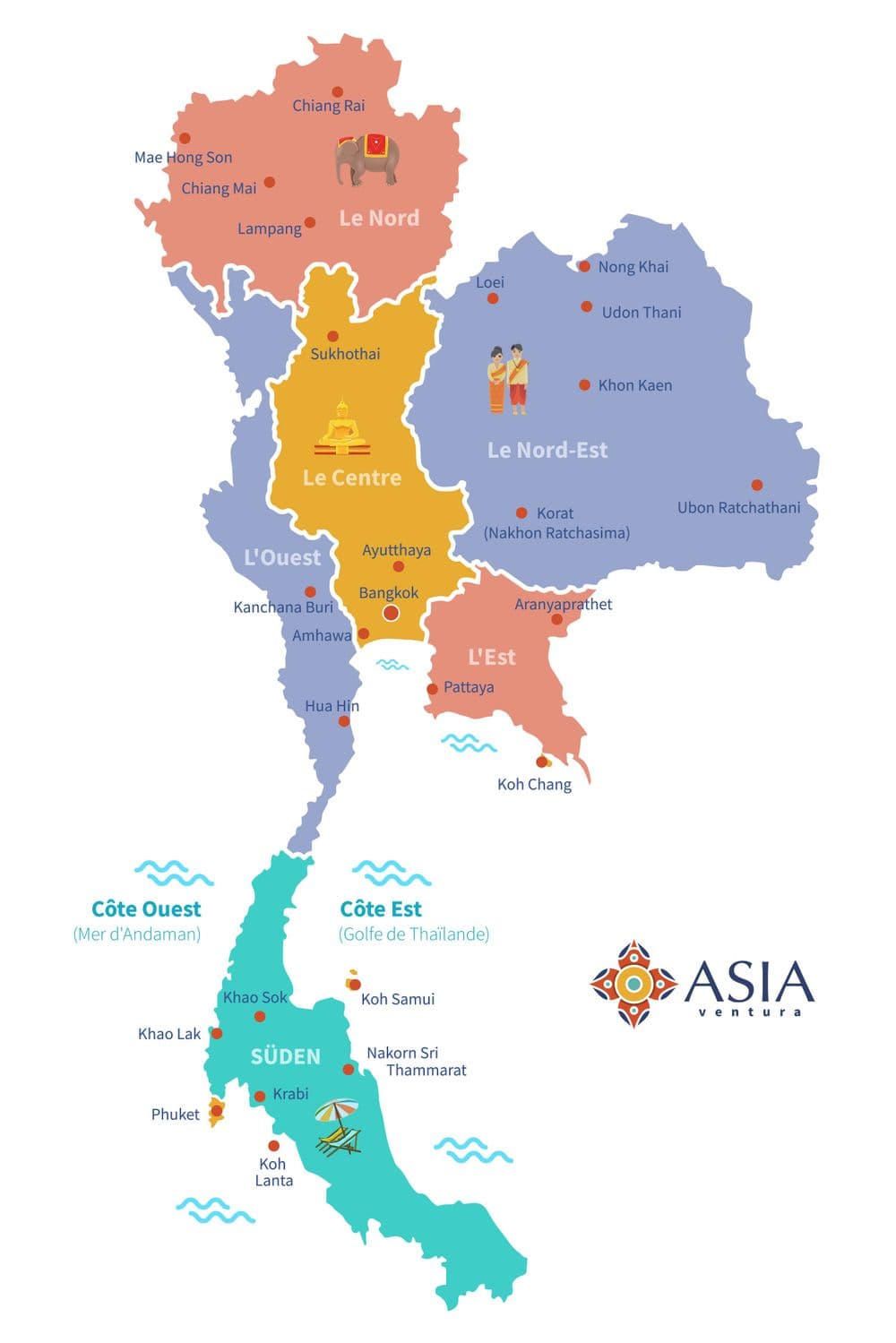 Thailand Map Thailand Carte FR