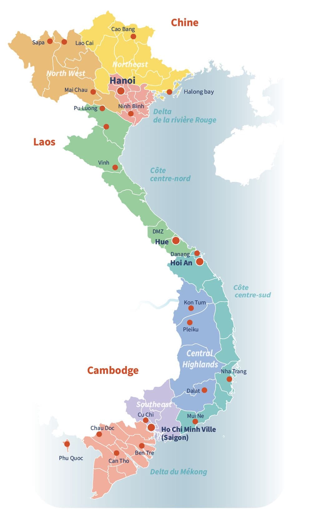 Vietnam Carte Vietnam Map FR