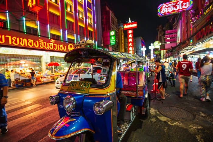 china town tuk tuk bangkok