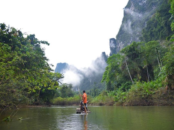 Khao Sok National Park River Bamboo Rafting