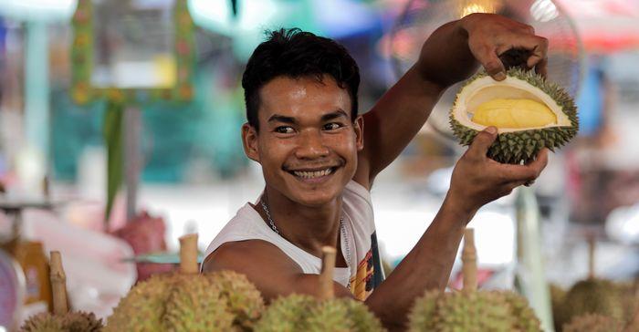 banner thailand merchant durian
