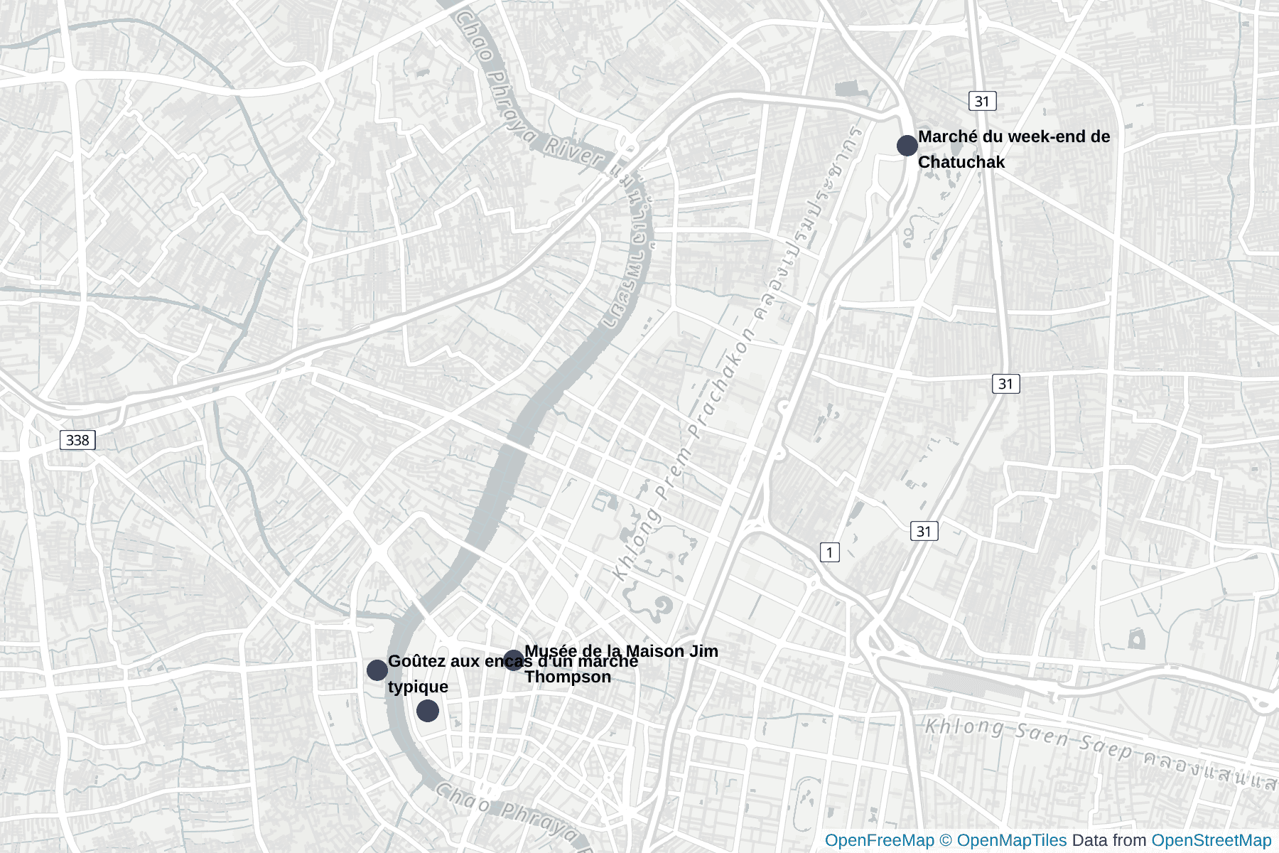 Carte de Bangkok