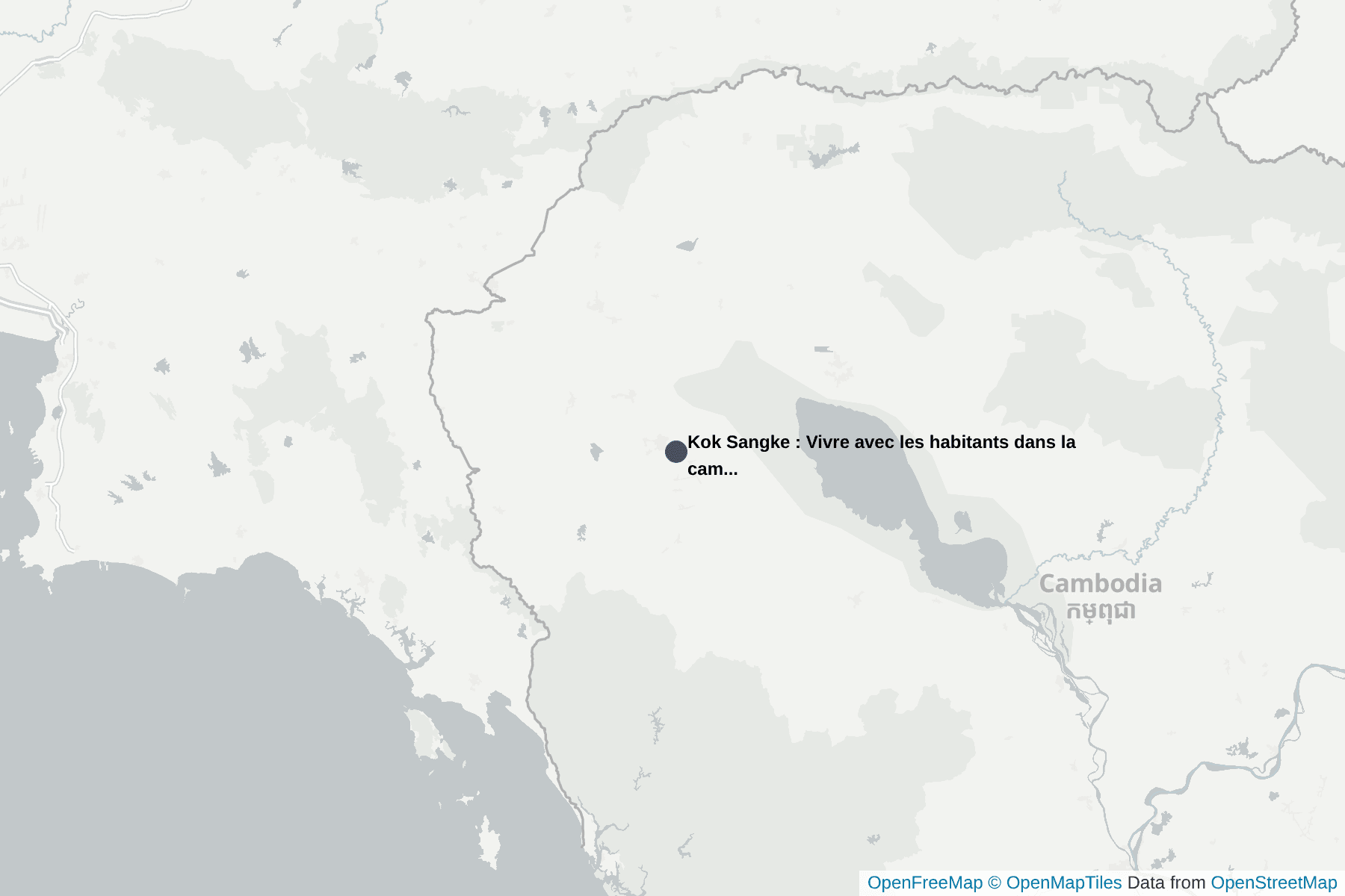 Carte de Kok Sangke : Vivre avec les habitants dans la campagne cambodgienne