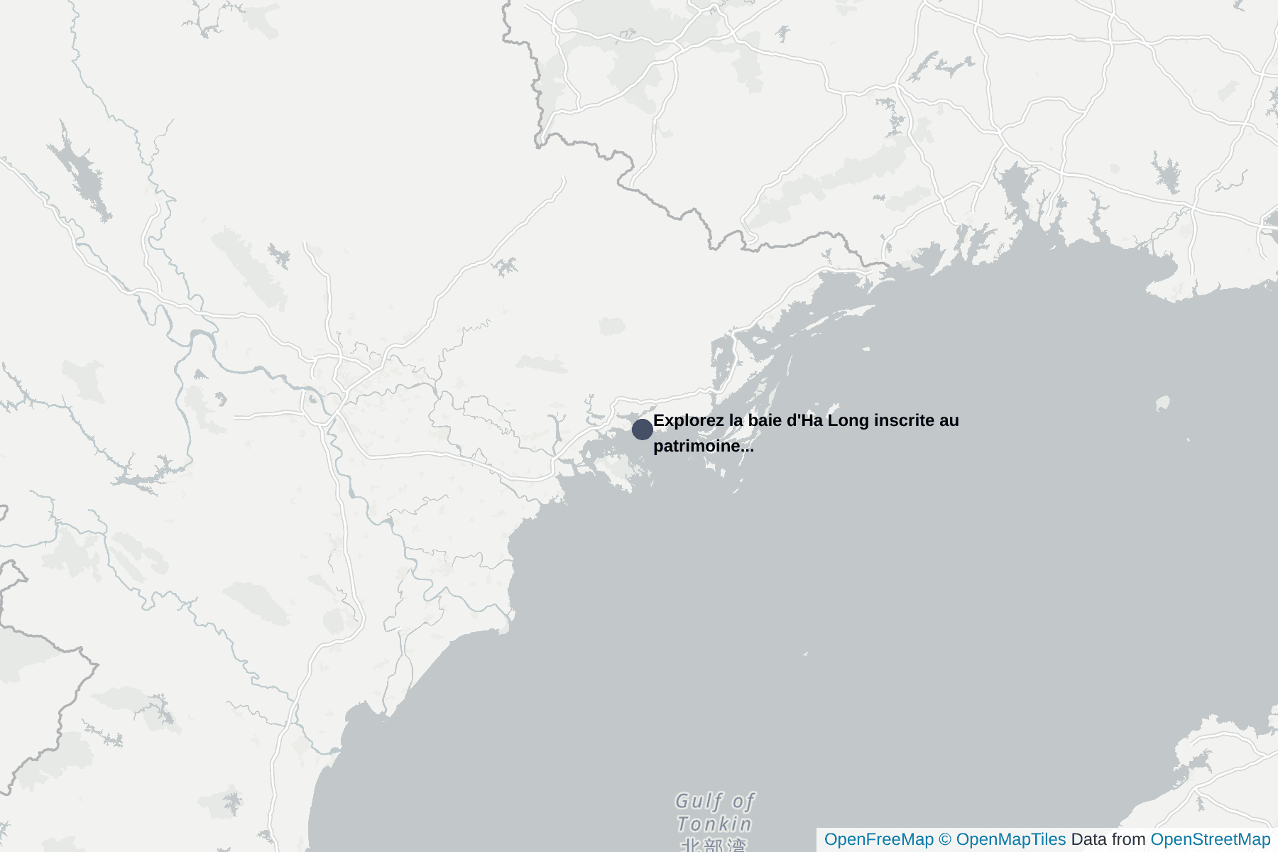 Carte de Explorez la baie d'Ha Long inscrite au patrimoine mondial de l'Unesco