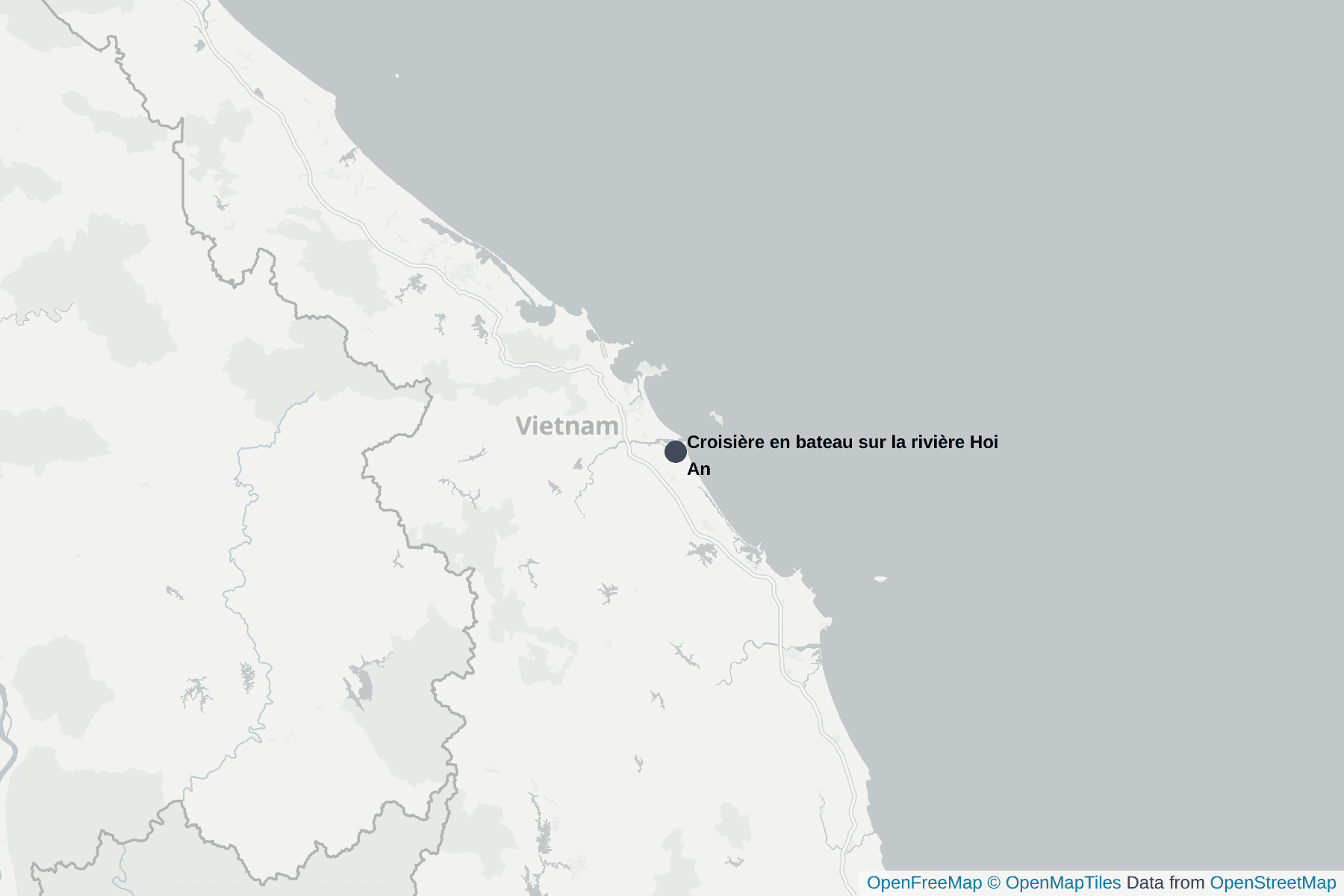 Carte de Croisière en bateau sur la rivière Hoi An
