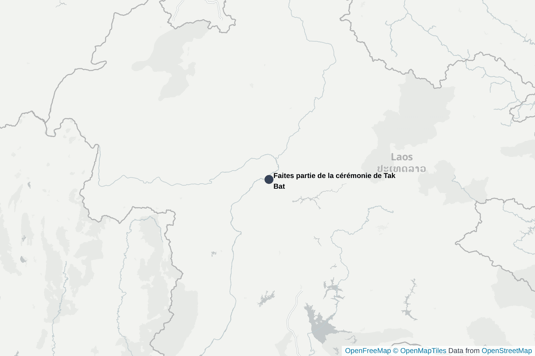 Carte de Faites partie de la cérémonie de Tak Bat