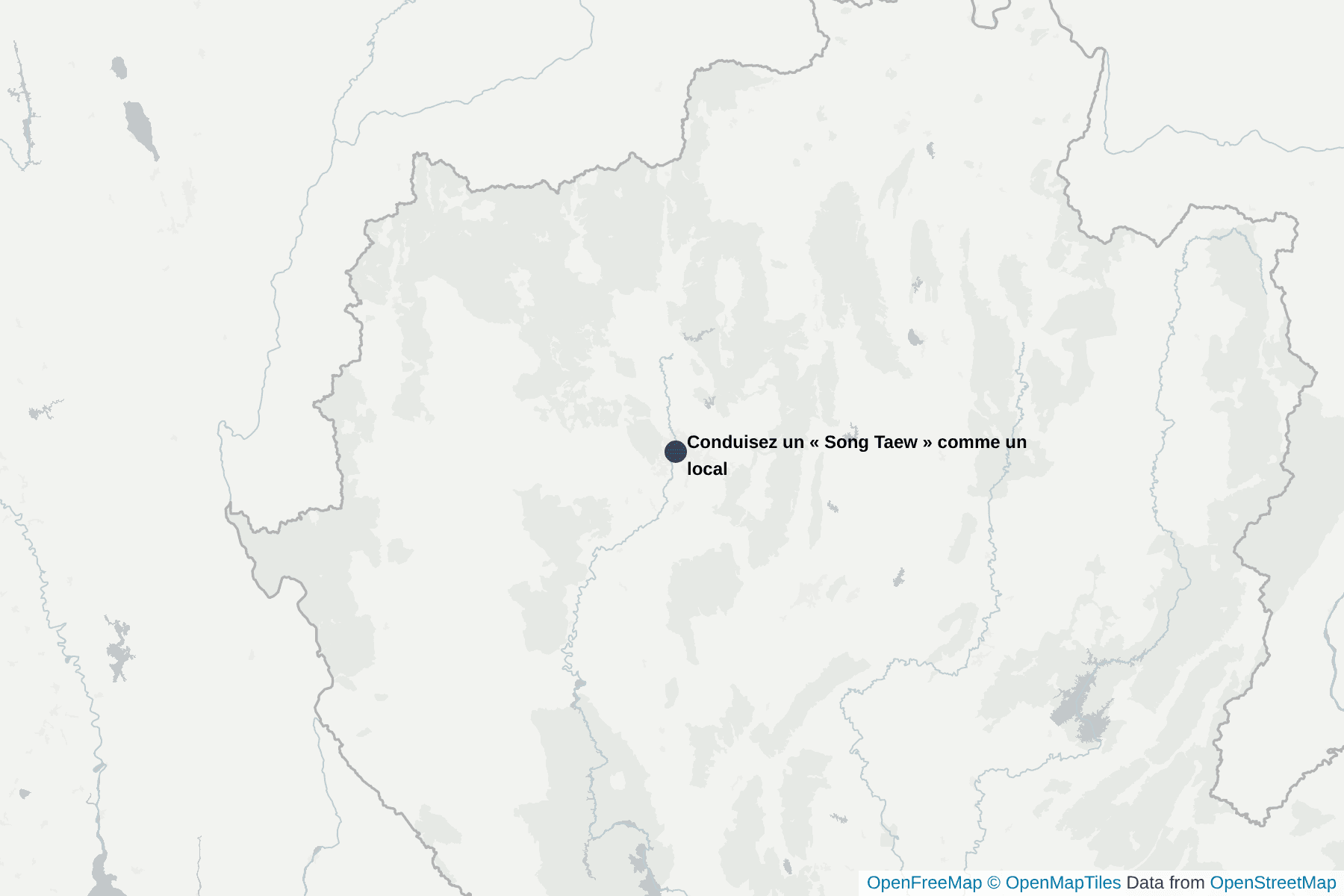 Carte de Conduisez un « Song Taew » comme un local