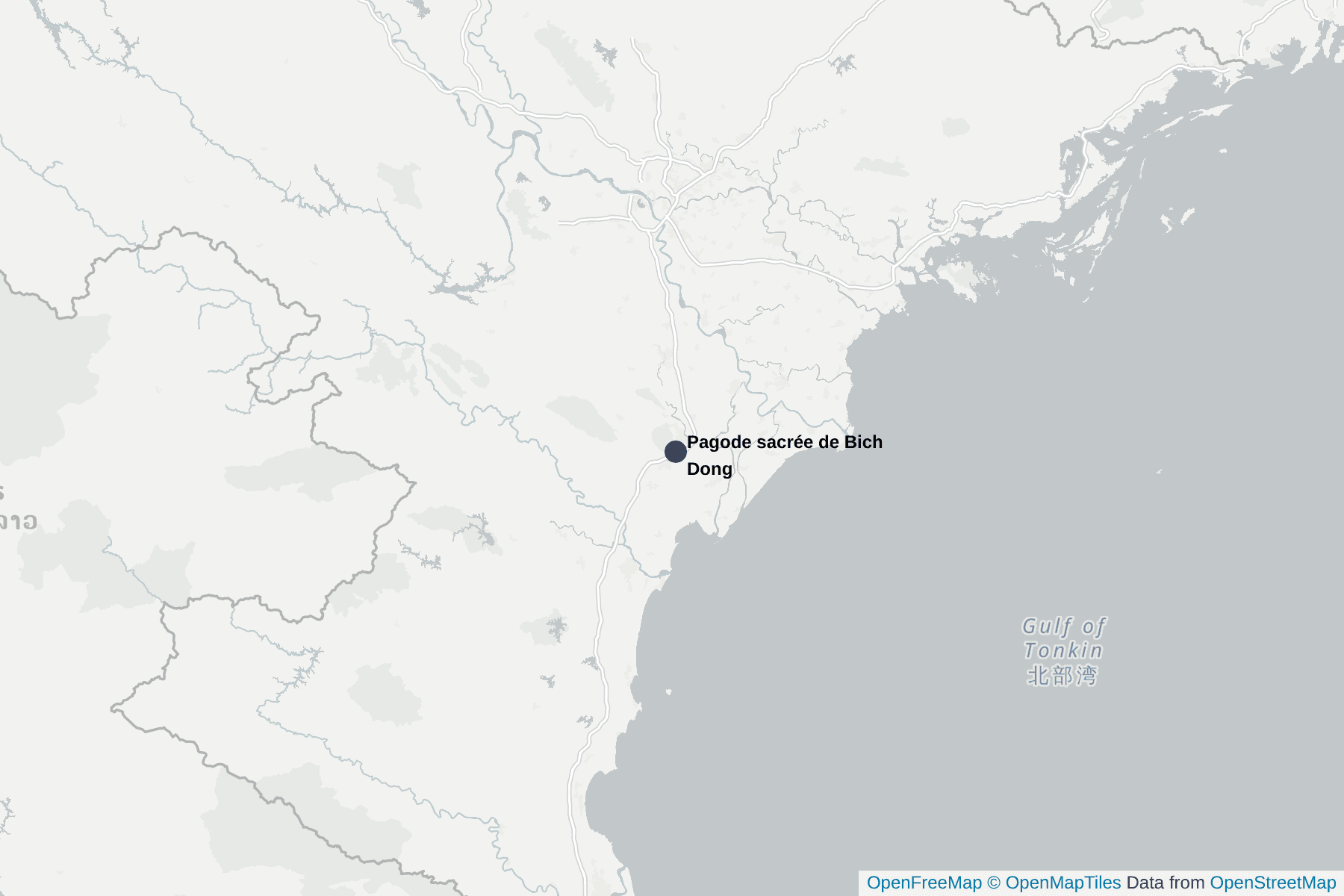 Carte de Pagode sacrée de Bich Dong